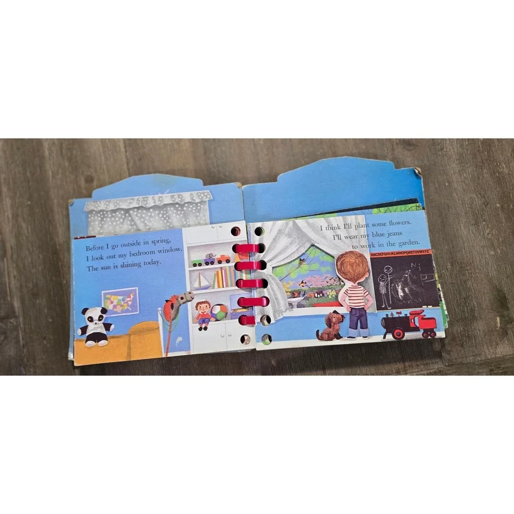 VINTAGE CHUBBY‎ PLAYSKOOL book i look out my window guc see images pages spiral